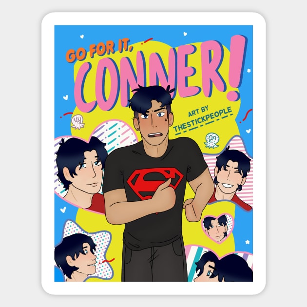 GO FOR IT CONNER!! Sticker by TheStickPeople